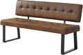 B&D home Sitzbank, 160 cm, Braun, Sigfrid - Eckbank Esszimmer Mit Lehne, Flur, Pflegeleichter Bezug Kunstleder