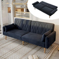 Merax Sofa, 82 cm, Dunkelgrau, mit Schlaffunktion, Klappsofa Schlafsofa Bettcouch 2 Sitzer, 3 Verstellbare Winkel
