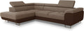 Sofnet Sofa, Braun/Cappuccino, Ecksofa Caris mit Schlaffunktion und einstellbare, Wohnlandschaft mit Bettkasten