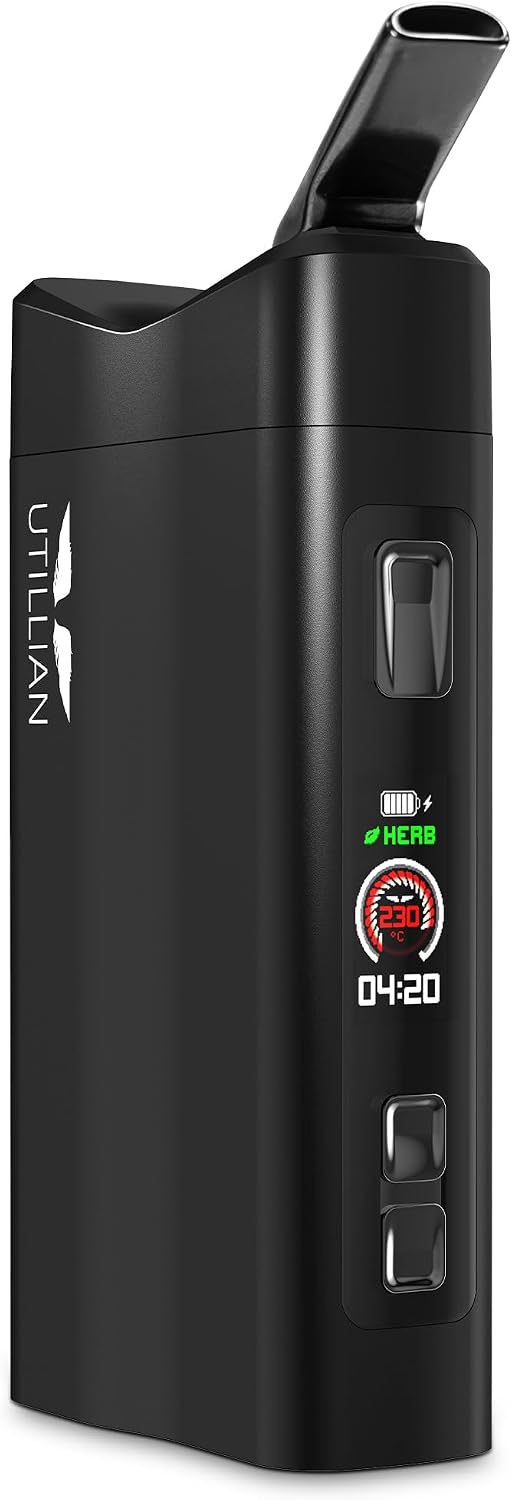 Utillian Elektrische Inhalatoren, Gold, 850 Verdampfer Kräuter & Konzentrate, Dual-Core-Vaporizer, -Sink, einstellbarem Luftstrom
