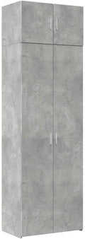 vidaXL Hoch- & Midischränke, 70x42,5x225 cm, Betongrau, Hochschrank Holzwerkstoff, Schrank hoch, Seitenschrank