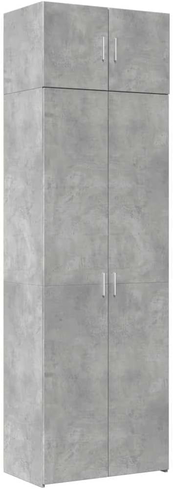 vidaXL Hoch- & Midischränke, 70x42,5x225 cm, Betongrau, Hochschrank Holzwerkstoff, Schrank hoch, Seitenschrank