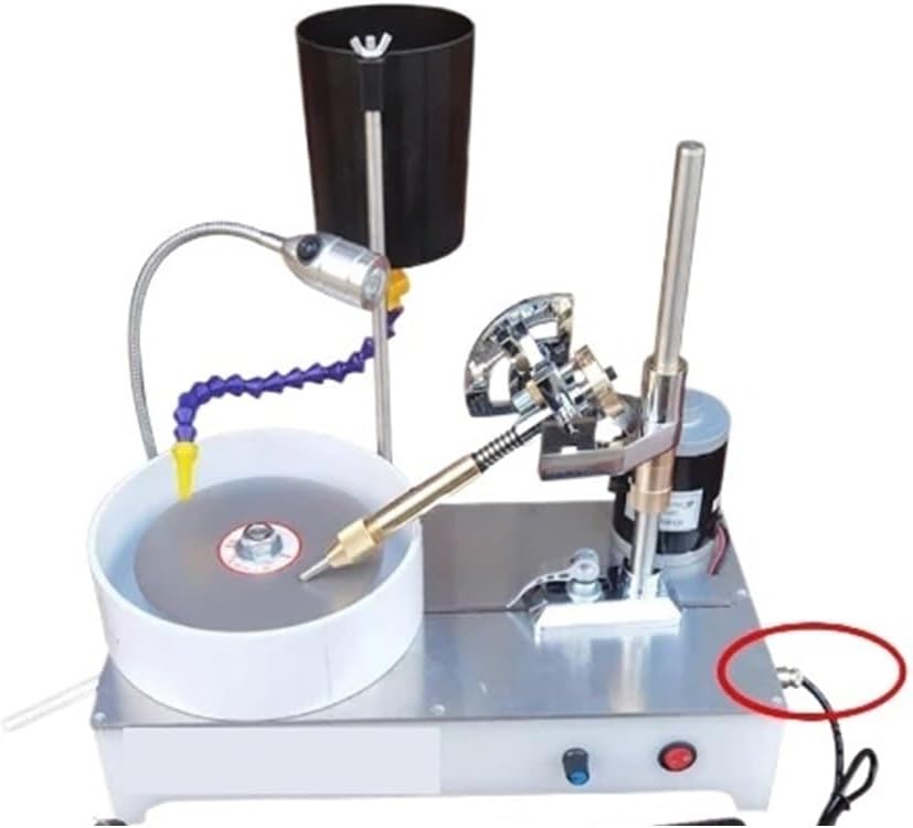 STRAFBRG Bohnermaschinen, 120 W, Grau, Edelstein-Facettiermaschine, Präzisions-Schmuck-Jade-Schleifpoliermaschine
