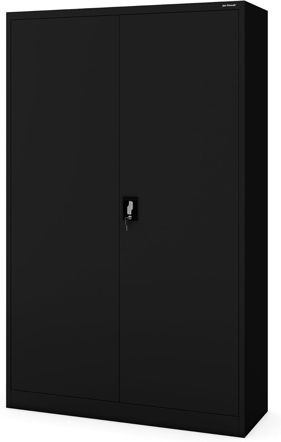 Jan Nowak Aufbewahrungsschränke, 185 x 115 x 40 cm, Schwarz, Metallschrank II - Aktenschrank abschliessbar mit 2 Türen