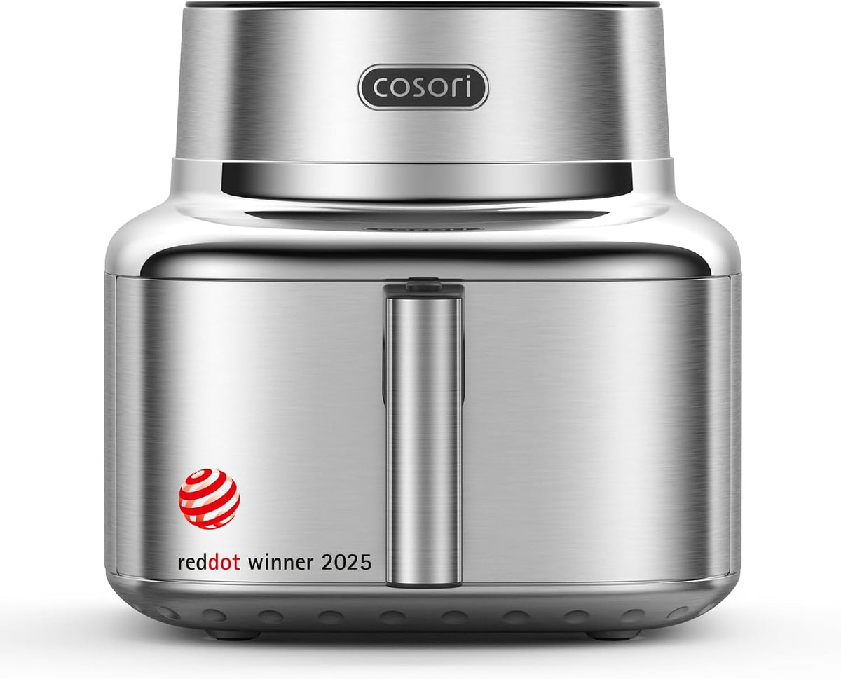 Cosori Heissluftfritteuse, Schwarz, Airfryer, Airfryer, Iconic Single, 96% Metall, Mit nahezu plastikfreiem Design