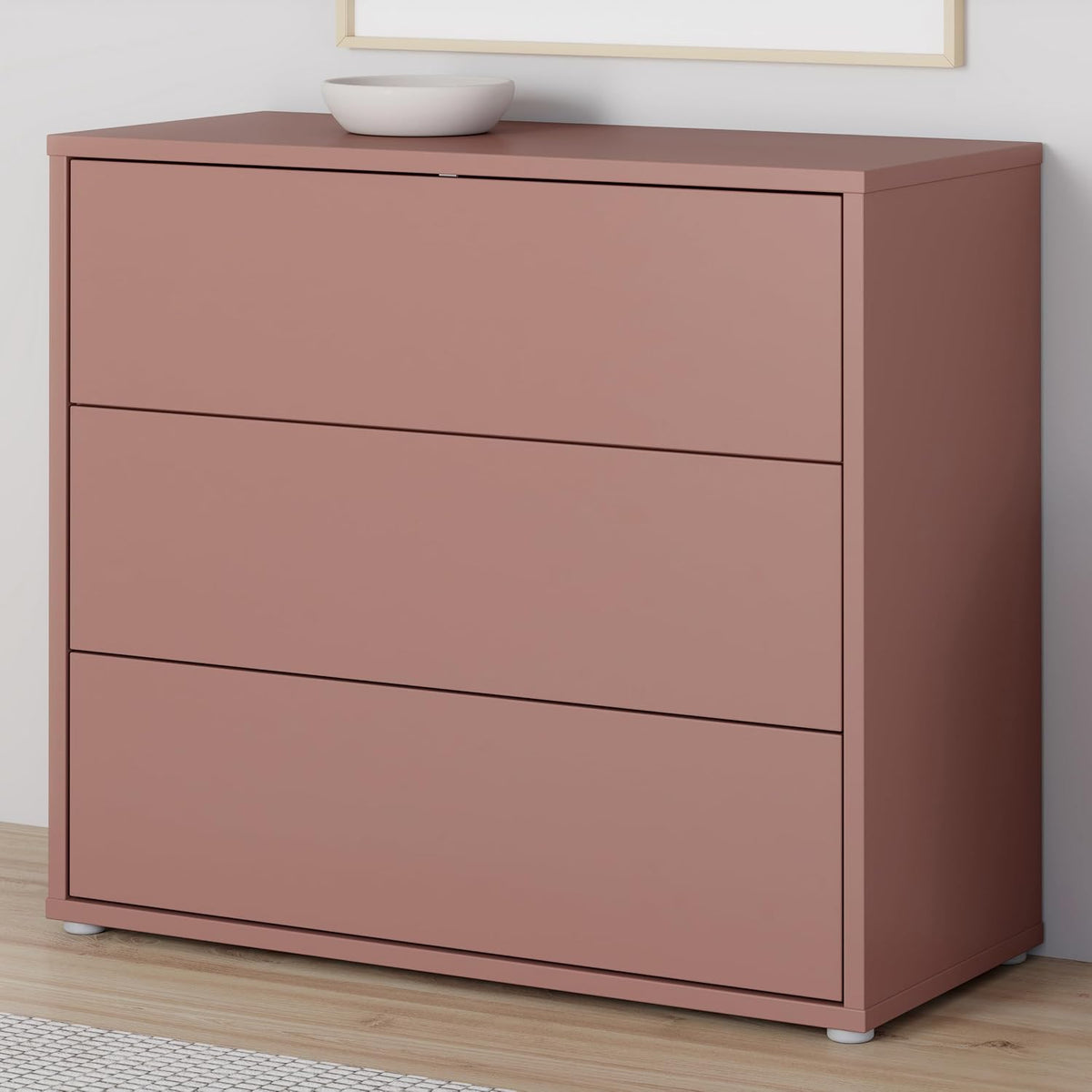 Forte Sideboard, 94,8 cm, 83,1 cm, 41,5 cm, Terrakotta, Alice Springs Kommode 95 100, mit 3 Schubladen, Schlafzimmer