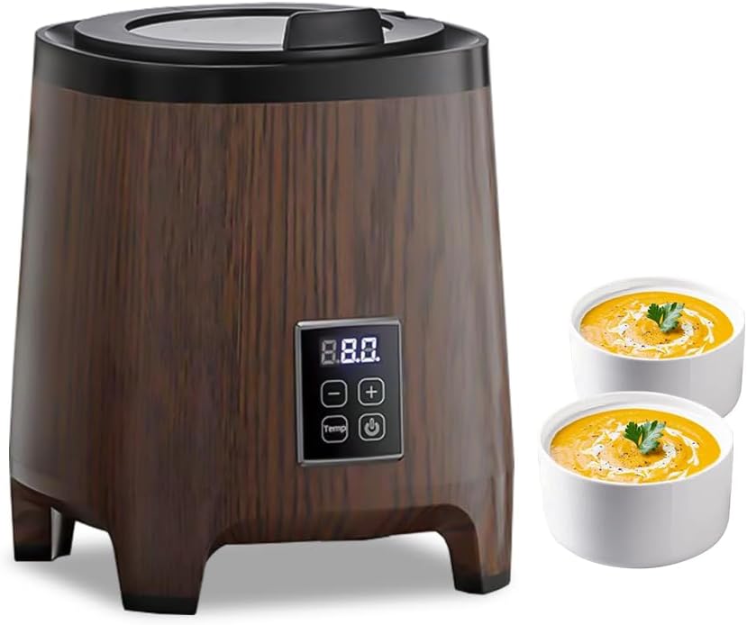 hzexun Buffetschrank, 400 Watt, 10 Liter, 400 W, Silber, Suppentopf, Suppen und Thekenkessel, Elektrischer Suppenwärmer herausnehmbarem