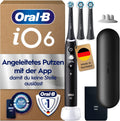 Oral-B Rotierend, Schwarz, iO Series 6 Elektrische Zahnbürste mit 3 Aufsteckbürsten, Inkl. 3 Aufsteckbürsten, Reise-Etui