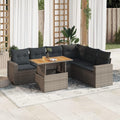 Gartenmöbel-Set IKAYAA, Grau/Dunkelgrau, Gartenmöbel Set mit Stauraum Gartenlounge mit Stauraum
