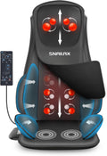 Snailax Sofa, Schwarz, Verbesserte Shiatsu Massagesitzauflage mit Wärme, Massageauflage mit Kompression Kneten Vibration