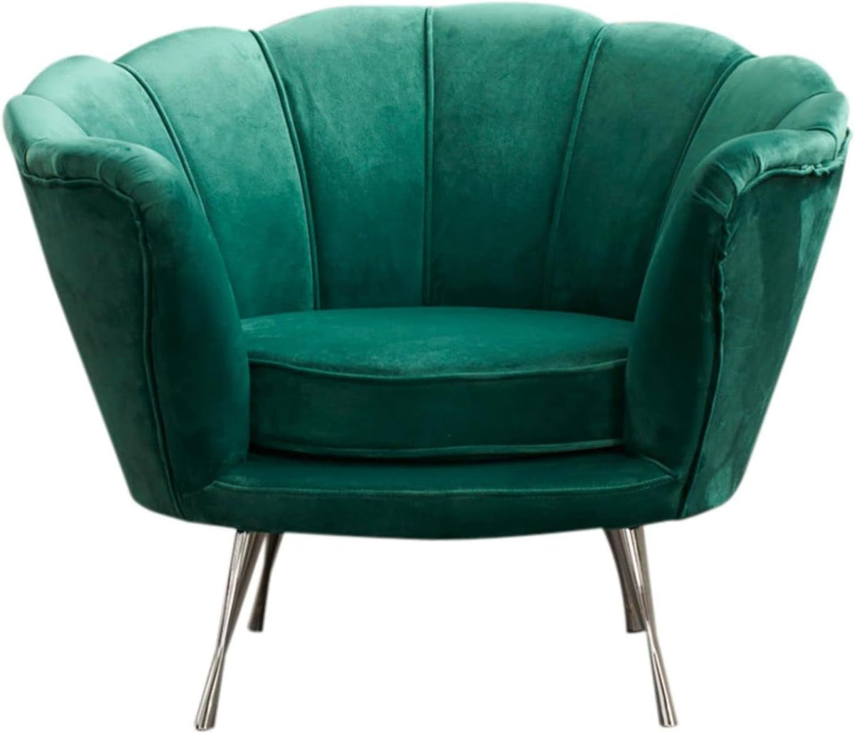 Sofa KAWOLA, Grün, Clubsessel Cocktailsessel Samt Sessel Narla Ohrensessel