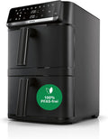 Bosch Heissluftfritteuse, 12,0 L, Schwarz, XXL Heissluftfritteuse, Doppelkammer, platzsparend, 6 Programme, PFAS frei