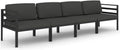 Gartenmöbel-Set vidaXL, Aluminium, Anthrazit, Garten-Lounge Set mit Kissen aus Aluminium
