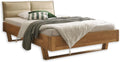 Stella Trading Bett, 146 x 89 x 219 cm, Beige/Holz, TJARK Modernes Massivholzbett 140x200