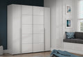 Kleiderschrank möbelando, 200,1x210x61,2 cm, Weiss, Dreh-/Schwebetürenschrank>Narago< mit Inneneinteilung, in - (BxHxT)