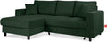 Sofa konsimo, Dunkelgrün, Ecksofa Links Ecksofa EGRET - mit Schlaffunktion und, hergestellt in der EU