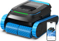 BOTLUXE Poolroboter, Schwarz, PC20 Boden und Wand, Wasserlinie, App-Steuerung