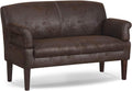 Sofa CAVADORE, Dunkelbraun, 2-Sitzer Malm mit Federkern für Küche, Esszimmer oder Wohnküche / Küchensofa, Cchocco