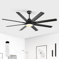 Sofucor Deckenventilator, 132 cm, Weiss, mit Beleuchtung und Fernbedienung