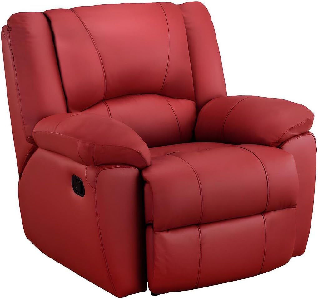 Vente-unique Relaxsessel, Rot, 1 Aroma - Leder