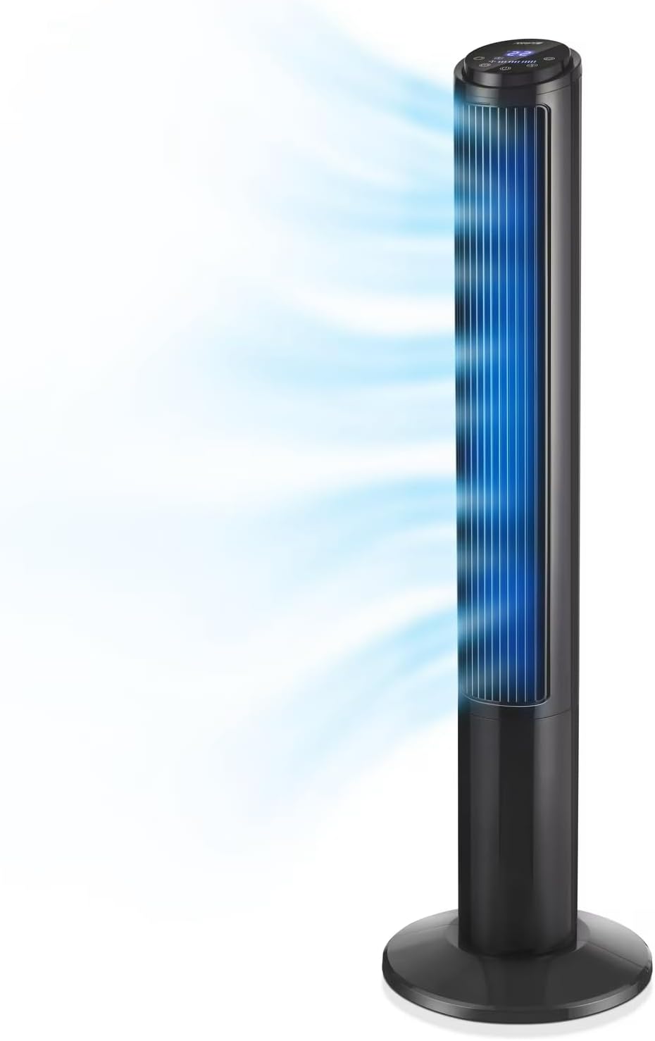 Emerson Turmventilator, 40 Zoll, Weiss, SmartVoice ohne Flügel, Offline-Sprachsteuerung mit über 40 Befehlen, ohne App