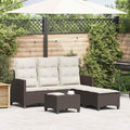 Sofa KKHOMEI, Braun/Creme, Ecklounge Verstellbar Lehne Balkon Lounge Klein L Form