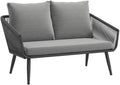 OUTLIV Sofa, 126x73x87 cm, Grau, . Alex Gartenloungesofa Ecksofa Aluminium Rope Olef