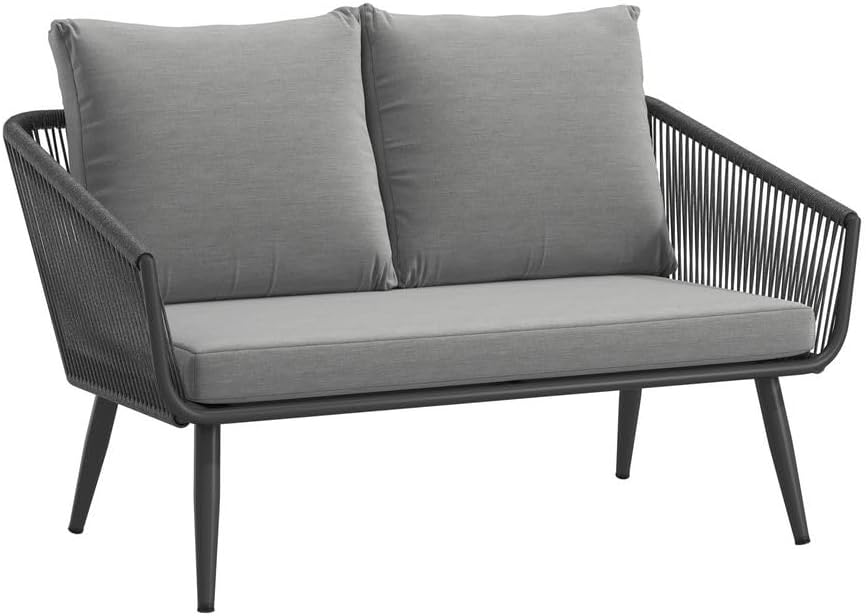 OUTLIV Sofa, 126x73x87 cm, Grau, . Alex Gartenloungesofa Ecksofa Aluminium Rope Olef