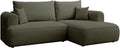 Selsey Sofa, 238 cm, Olivgrün, Ecksofa mit Schlaffunktion und Bettkasten, Chenille Stoff Easy Clean, L-Form Rechts