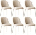 Guyii Esszimmerstuhl, Beige, Esszimmerstühle Samt Küchenstühle Stoffstühle