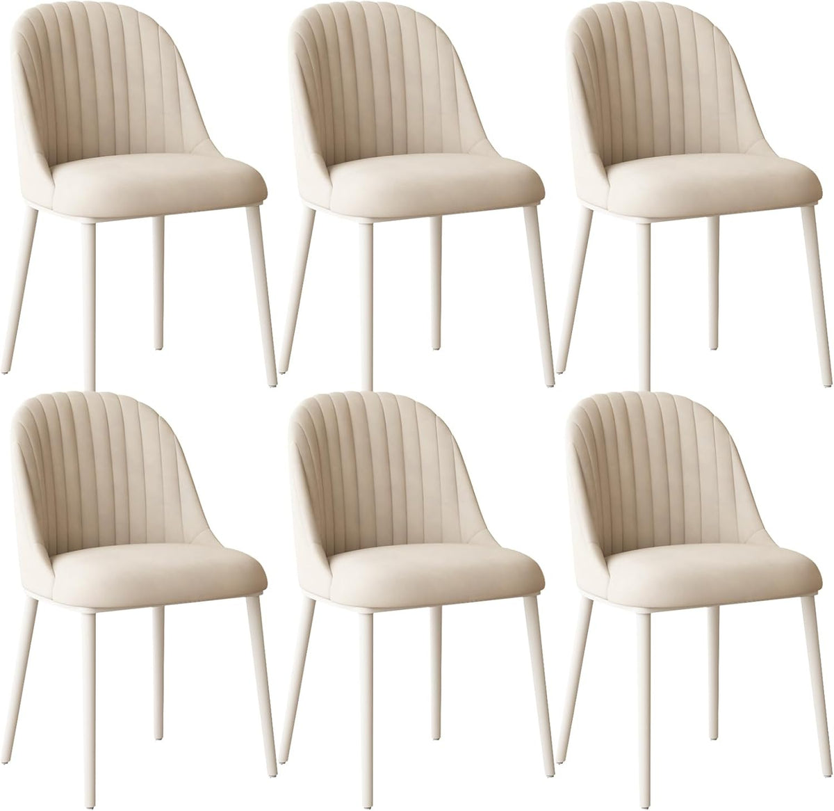 Guyii Esszimmerstuhl, Beige, Esszimmerstühle Samt Küchenstühle Stoffstühle