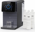 ZACHVO Heisswasserspender, Grau, Puri V12 Auftisch Osmoseanlage mit, 3 Filter 6-Wege-Filterung, 6 Temperaturstufen
