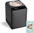 Springlane Kitchen Eismaschine, 2,5 L, 250 W, Silber, 2 in 1 mit Touch Display & Einfüllklappe Erika, Joghurtbereiter mit Kompressor