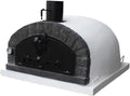 Tomishop Pizzaofen, 100 cm, Braun, Traditioneller Flammkuchenofen Brazza 100, holzbefeuerter inklusive Kaminrohr und Regenhut
