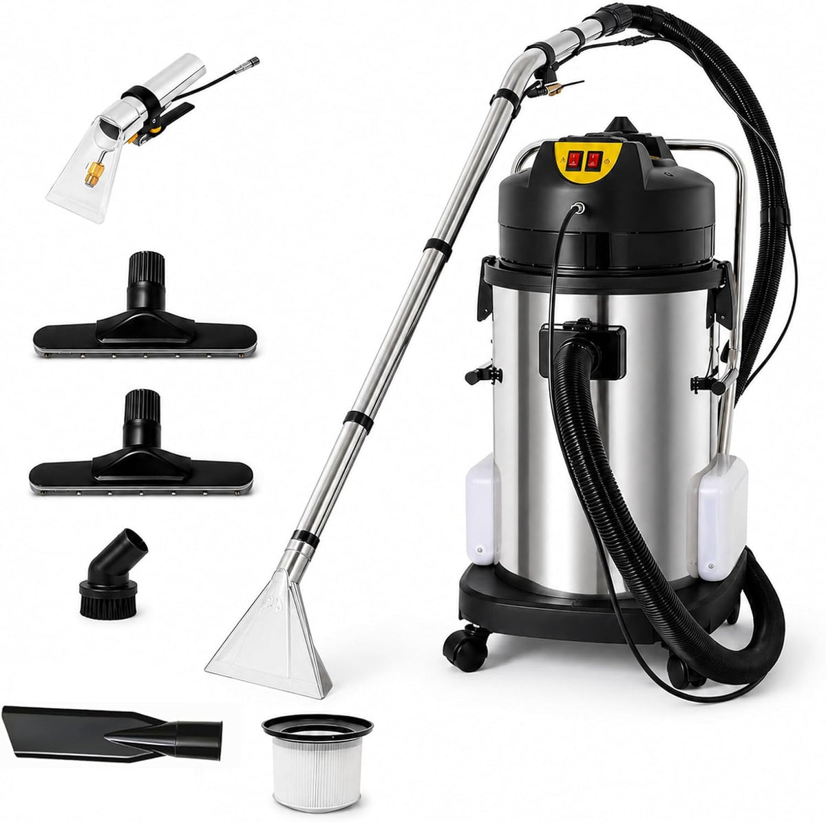 AETEREOS Sofa, 40 L, Schwarz, Waschsauger Nass Trockensauger für Gewerbe, Teppich Reiniger