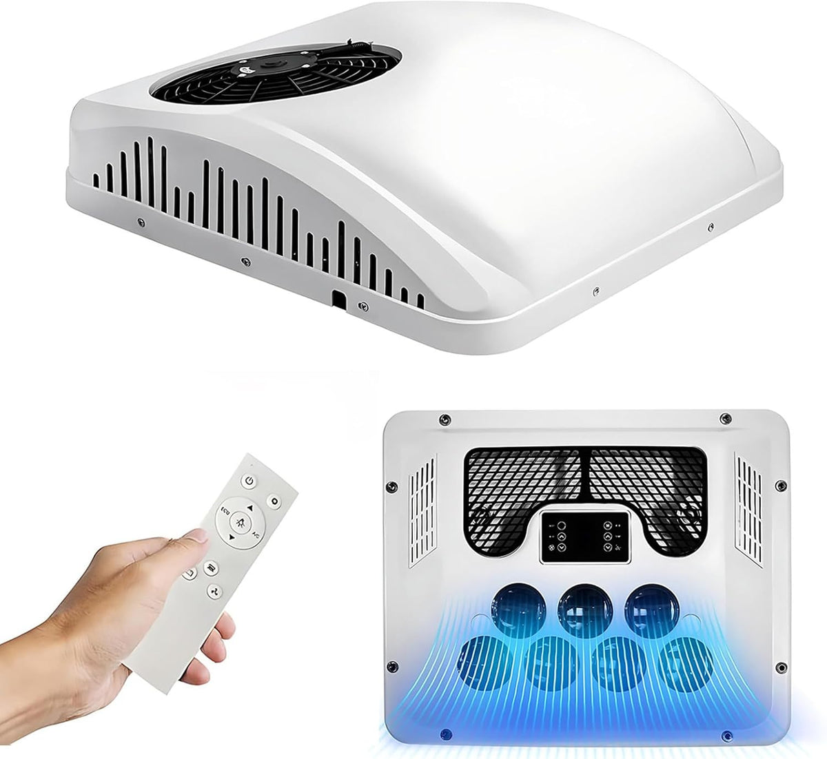 MIAOXIAOLONG Mobiles Klimagerät, 12 V, Weiss, Ultraflache Elektrische Standklimaanlage Mit Kühl