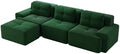 vutizal Sofa, 293 cm, 177 cm, Grün, L-Form Ecksofa 3-Sitzer mit Ottomane, Cord, Modulares Wohnlandschaft Cloud