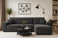 Sofa Imebel, 244x142 cm, Dunkelgrau, Ecksofa mit Schlaffunktion und Bettkasten, L-Form Schlafsofa, Denis