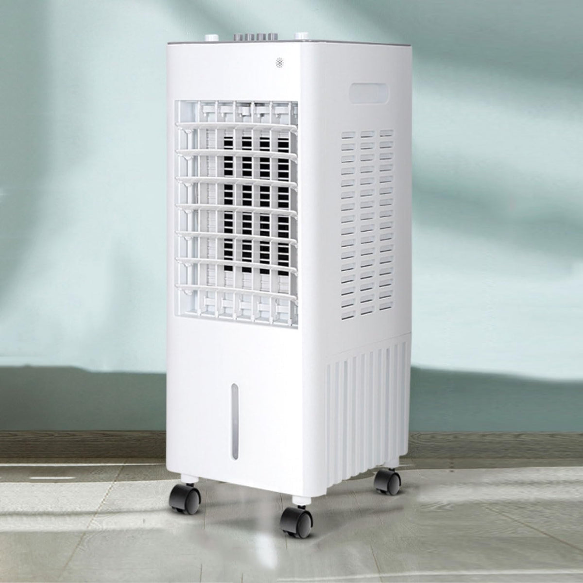 Verdunstungsluftkühler Mobiles Klimagerät, 10 L, Weiss, 3 Modi Tragbare Klimaanlage mit 120° Oszillation, Wassertank