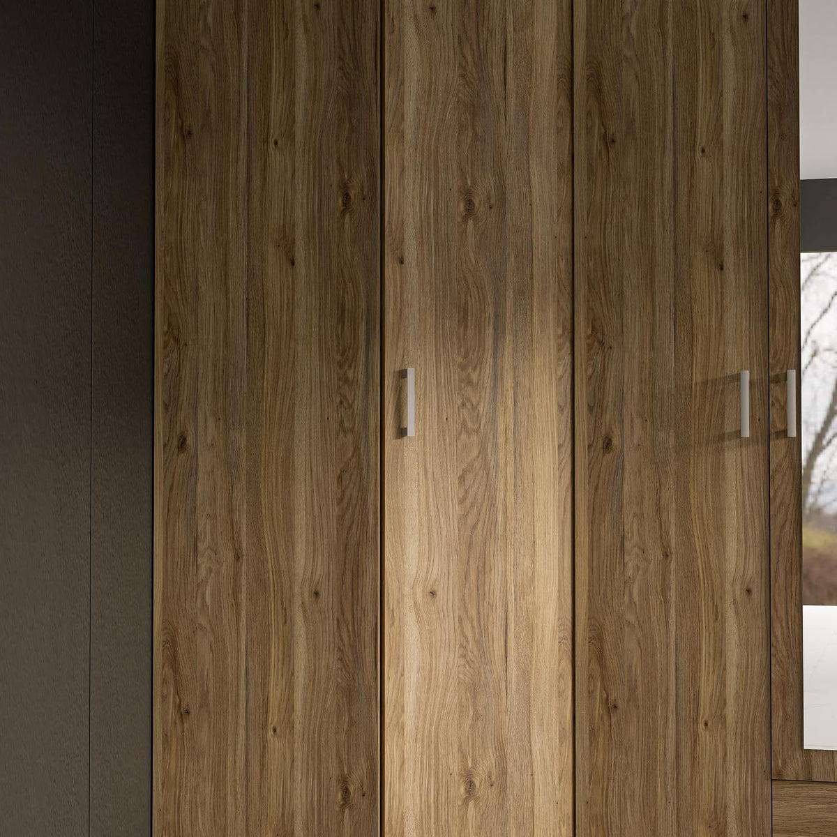 Kleiderschrank Forte, 210,5 cm, 89,5 cm, 89,4 cm, Braun, ECONOBOX 2 Eckkleiderschrank 90, 1-türiger Drehtürenschrank