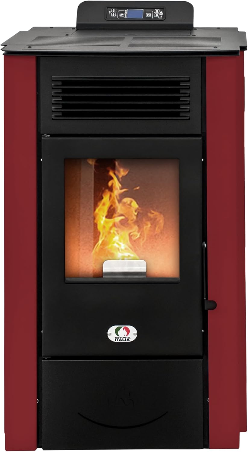 STUFE A PELLET ITALIA Öfen, 15 KW, Schwarz, Colorado WiFi