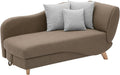 Sofa Vente-unique, Braun/Grau, Recamiere mit Schlaffunktion & Stauraum - Ecke rechts