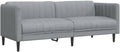 Sofa vidaXL, Hellgrau, Wohnzimmersofa, Polstersofa 3-Sitzer mit Stützbeinen, Dreisitzer Loungesofa Designsofa für Wohnzimmer