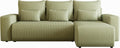 Sofa 4ALL HOME, 248x148 cm, Pistazie, Ecksofa mit Schlaffunktion Travis - Couch - mit Bettkasten, L-Form)