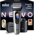 Braun Folienrasierer, Braun/Silber, NEVO Rasierer Herren Elektrisch, NEVO17005C, Silber, Elektrorasierer mit AeroTouch-Technologie für Eine Sanfte