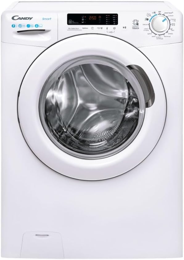 CANDY Waschmaschine, 85 x 60 x 45 cm, 79 dB, 7 kg, Weiss, Smart CS 1272DW3/1-11 Slim Frontlader-, Klasse C, 1200 Umdrehungen