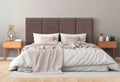 DHOME Kopfenden, 135 cm, 200 cm, Braun, Gepolstertes Kopfteil aus Aqualine Premiumstoff, Höhe