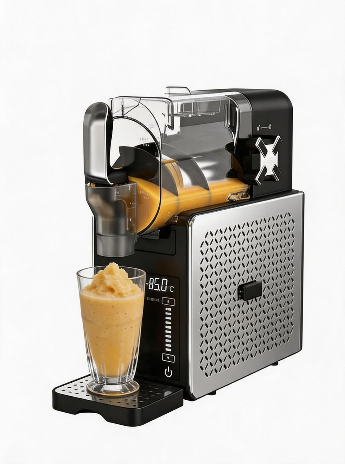 GarveeMore Eismaschine, 1,9 L, Schwarz, Slush-Eis-Maschine - 6 Automatikprogramme Leise