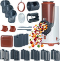 Genius, Schwarz, Nicer Dicer Electro PRO Set 32-tlg., terracotta, Gemüseschneider elektrisch mit 9 Einsätzen zum Reiben