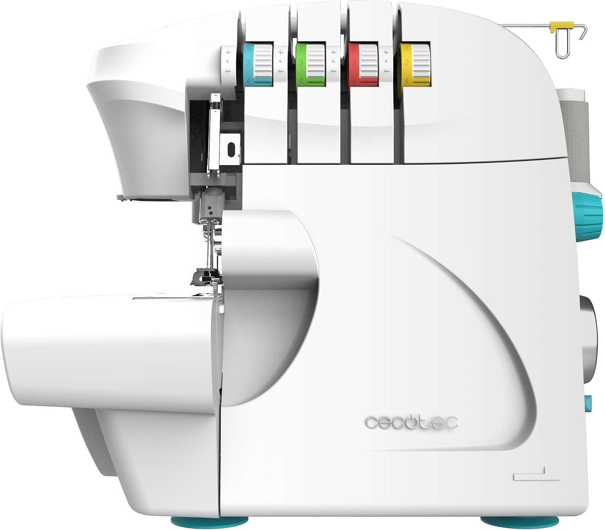 Cecotec Overlock-Nähmaschinen, Schwarz, Overlock BelleCouture, 1100 U/min Geschwindigkeit, verstellbarer Nähfussdruck